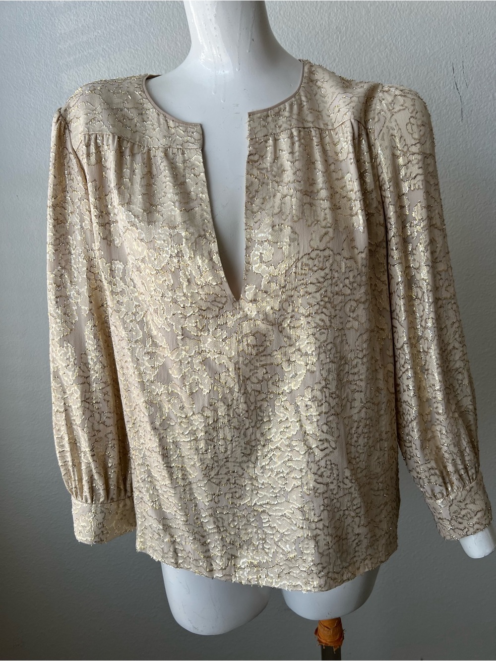 Elizabeth & James Jacquared Silk blend top